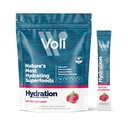 Voli Electrolytes Toz Paketleri | Hiçbir Ek Olmayan Sugar Electrolyte Drink Mix for Hydration | Keto & Fasting Friendly, Natural Superfoods & Minerals | Raspberry 15Count