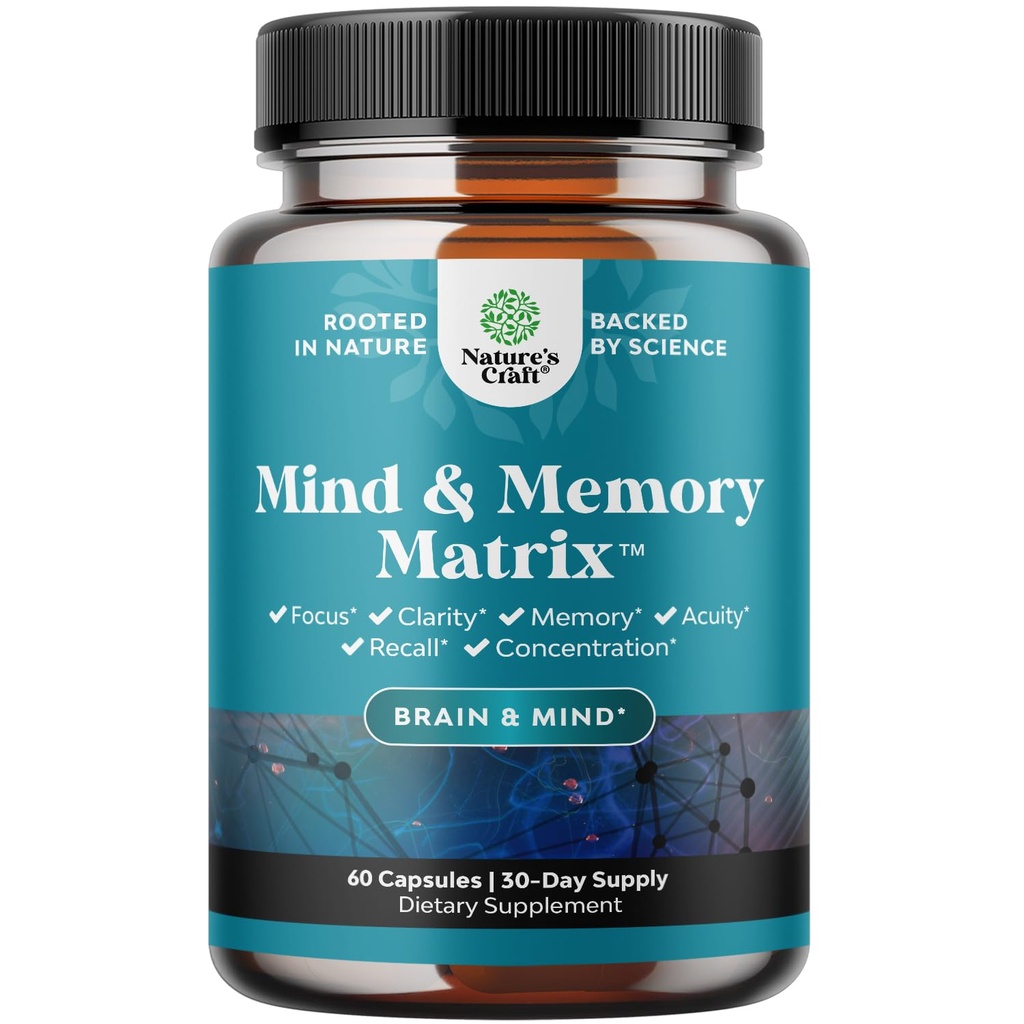 Zihinsel Performans ve Clarity Supports Brain Function Made with Pure Green Tea Extract DMAE Bitartrate and Vitamins 60 Capsules Tarafından Natures Crafts
