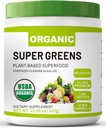 Spirulina & Chlorella ile organik Superfood Toz Gut Health, Supports Immunity, Digestive Health, Natural Energy, Probiyotik, Antioksi, Digestive Enzymes, (300grs)
