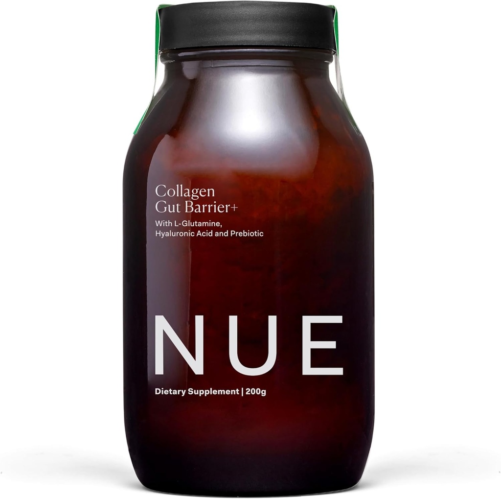 Nue Co. Collagen Gut Barrier+, Diyetsel Supplement, Hyaluronic Acid ve Prebiyotik, Supports Skin Health, 200 Grams