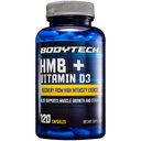 BODYTECH HMB + Vitamin D3 - Destekler Kas Büyüme ve Güçlü (120 Sebze Kapsülleri)
