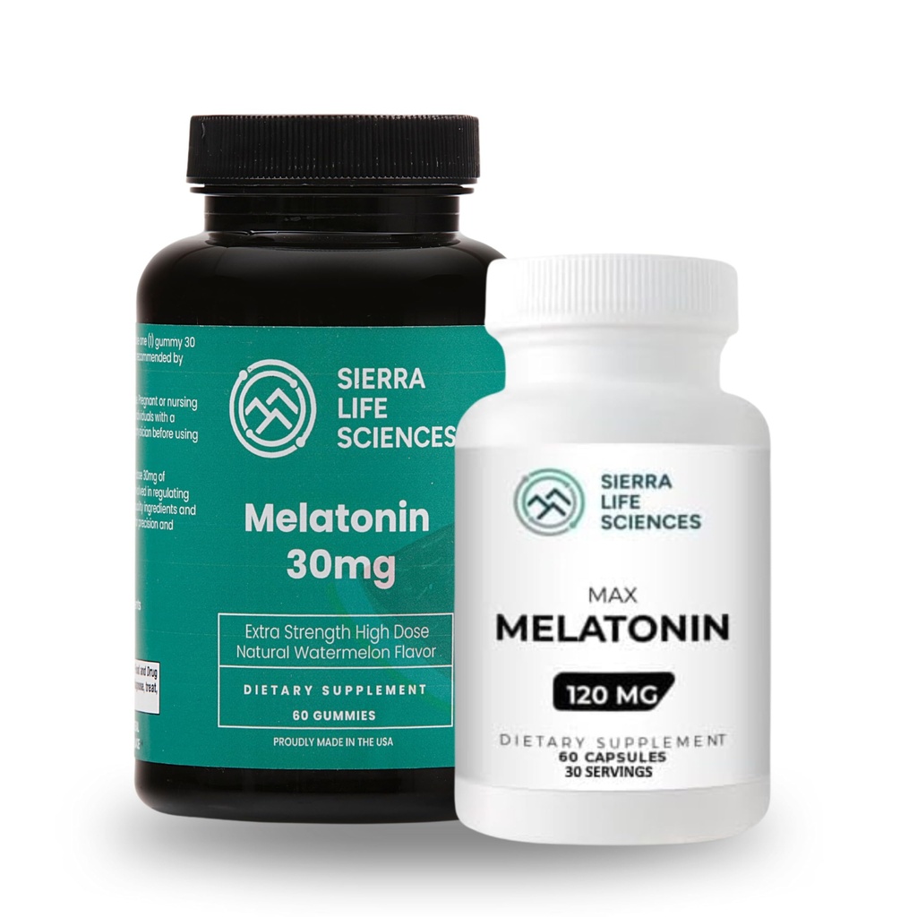 Melatonin Sleep Support Sche | 30mg Watermelon Gummies & 120mg High-Dose Capsules | Advanced Sleep Aid for Yetişkinler | Vegan & Non-GMOMO