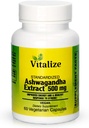 Vitalize - Ashwagandha Extract | Enerji Geliştiriyor | Superb Cortisol Manager | Vegan | Diyeter Supplement | 60 Ashwagandha Capsules | Ashwagandha 500 mg | Non-GMO | Gluten Free Cortisol Manager | Vegan | Diyeter Supplement | 60 Ashwagandha Capsules | Ashwagandha 500 mg | Non-GMO | Gluten Free