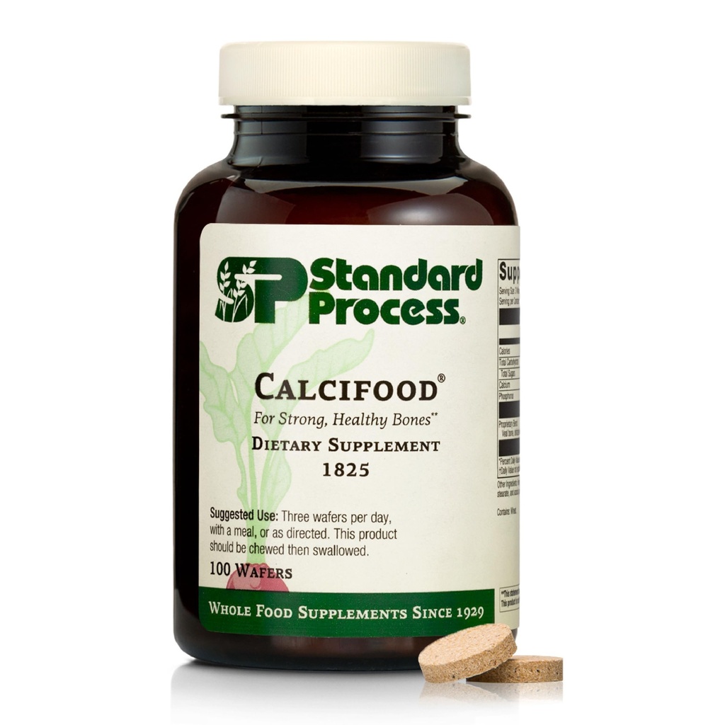 Standart Süreç Calcifood - Bone Strength &dis Absorpsiyon - Kadınlar ve Erkekler için Kemik Sağlığı Desteği - Non-Dairy & Non-Soy - 100 Wafers
