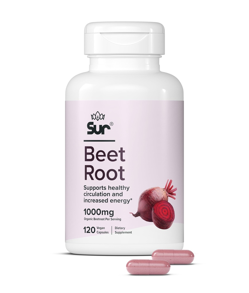 Sur Organik Arıt Kök Kapsülleri 1000 mg - Sağlıklı Beslenme ve Artan Enerji - Nitrik Çimento Superfood (120 Capsules)