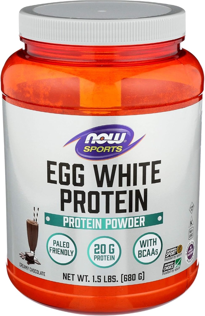 Şimdi Gıdalar, Yumurta Beyaz Protein Çikolatası, 24 Ounce