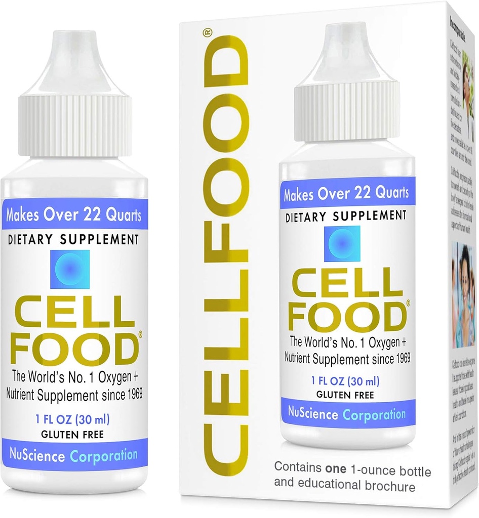 Cellfood Oxygen Boost - 1 fl oz, 2 Pack - Liquid Oxygen Supplement - Gluten Free, Cert. Kosher