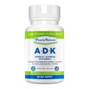 Power By Naturals ADK Vitamin Supplement - Yüksek Potency Meeting of VIT A D3 K2 Vitamin 5000 iu - Destek Bone, Heart & Immune Health - 60 Capsules (2 Ay Supply)