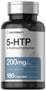 Horbäach 5HTP 200 mg Supplement | 180 Capsules | 5 Hydroxytryptophan | Griffonia Simplicifolia | Ekstra Kuvvet | Non-GMO, Gluten Free