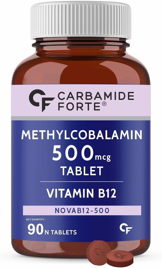 Genric Rise .Vitamin B12 Tabletleri 50006 - Erkekler ve Kadınlar için Aktif Form - 90 Veg Tabletleri, Nautral