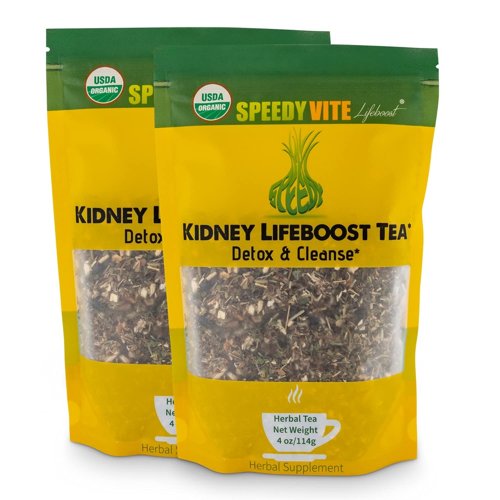 SpeedyVite Kidney Bladder LifeBoost Tea Herbal Supplement, USDA Organik Temizler ve Destekler Urinary Tract Health, Marshmallowman Dandelion Goldenrod Juniper Hydrangea+ Doğal Detox