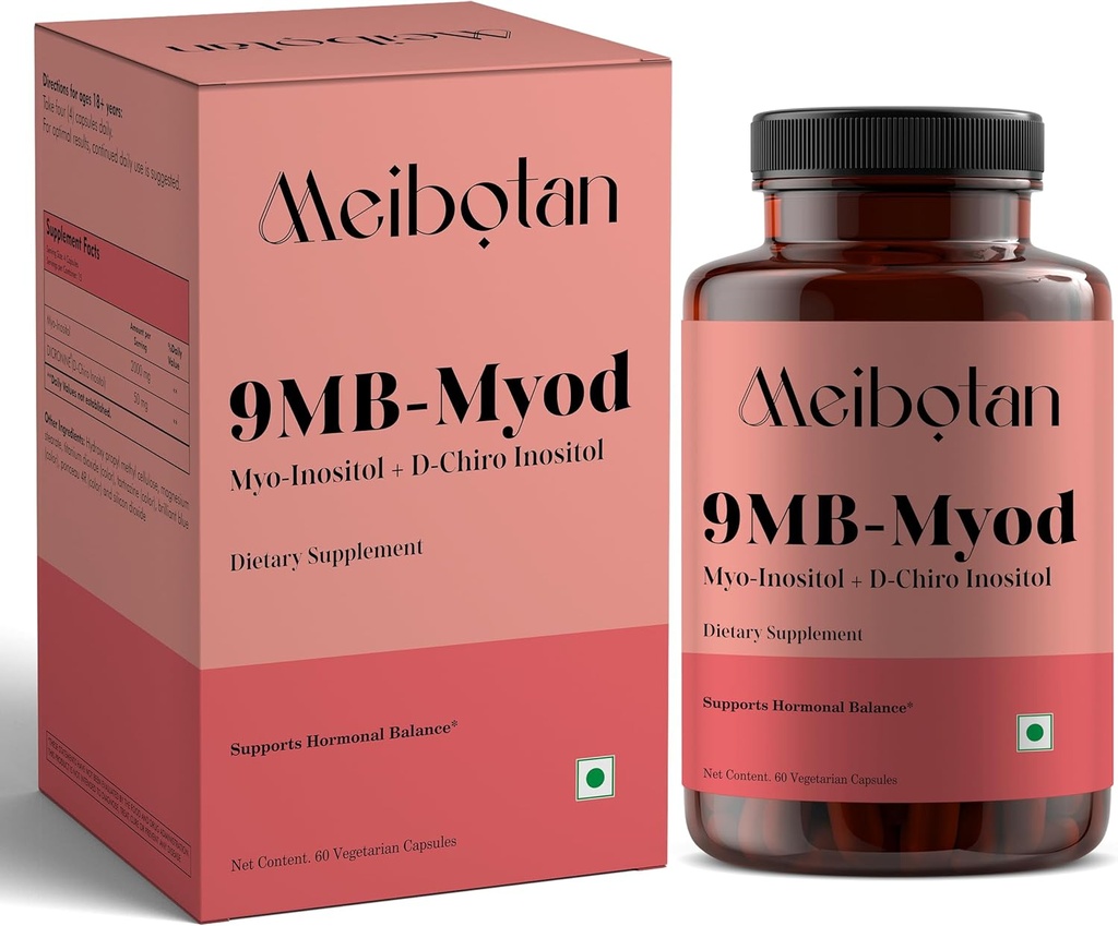 Linux PCOD Supplement Myo-Inositol & D-Chiro Inositol | Hormonal Denge ve Sağlıklı Ovarian Fonksiyonlu Kadınlara Destek | 60 Veg Capsule