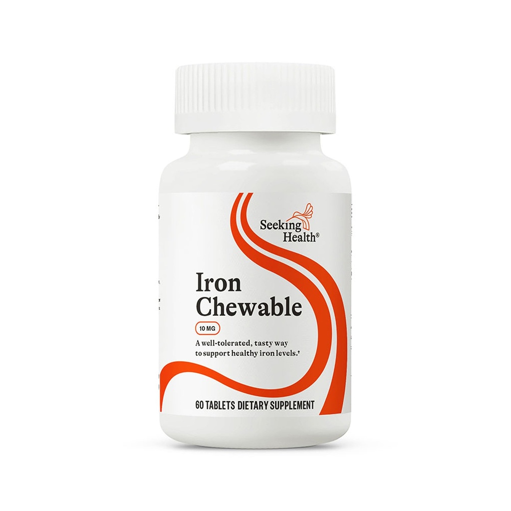 Sağlık Demir Chewable'ı Görmek - Sağlıklı Metabolism'ı Desteklemek için Mineral Supplement - Erkekler ve Kadınlarda Tamam Yardımlar - Enerji Desteği Supplement - 10 mg, 60 Tabletler