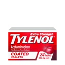 Tylenol Ekstra Güçlü Ağrı Reliever & Ateşleme, Yuvarlak Kaplama Tabletleri, 500 mg Acetaminophen Pain Relief Pills for Headache, Toothache & Minor Arthritis Pain, 24 ctt