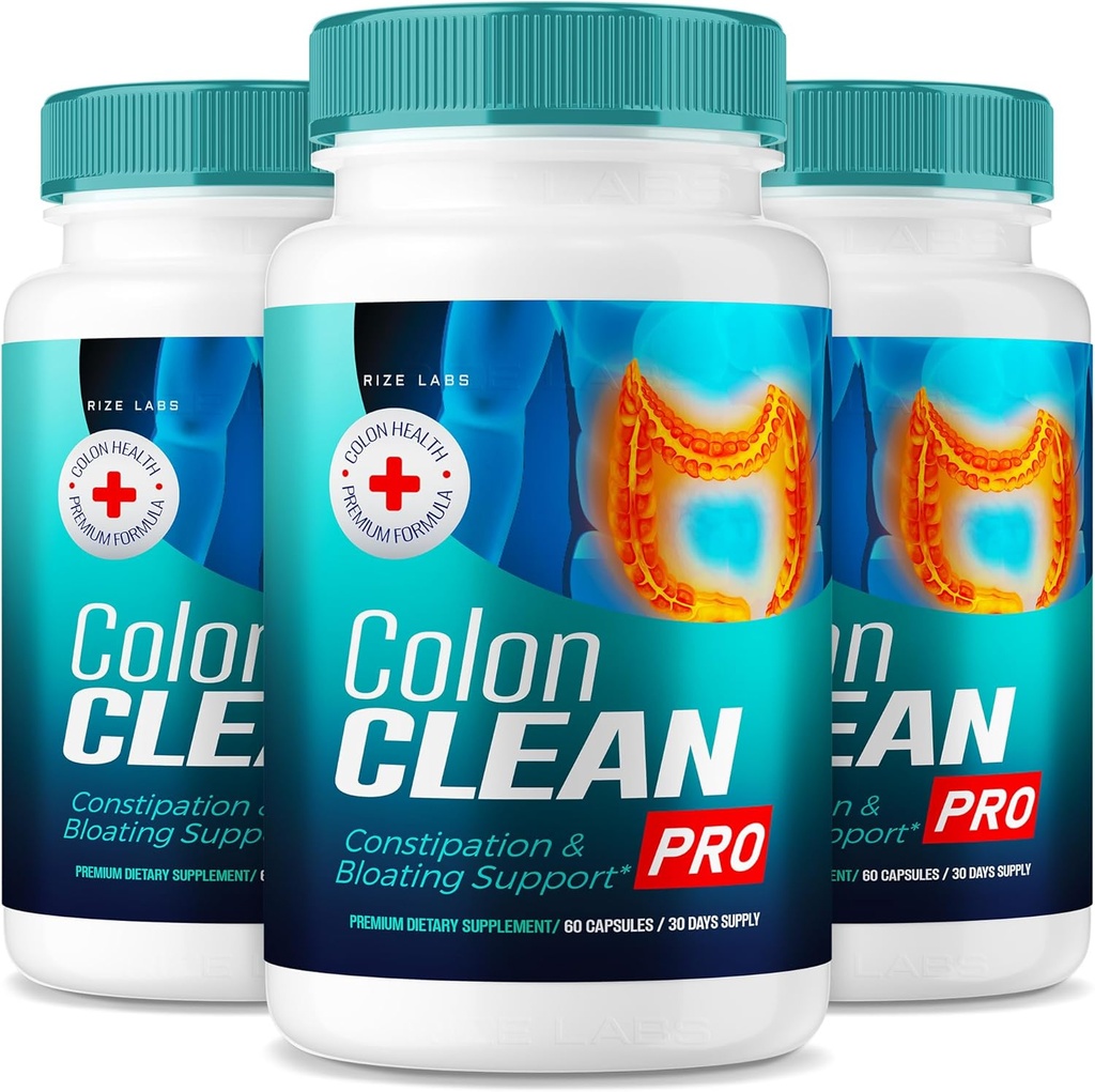 Laboratuvarları Kolon Temiz Pro Capsules, Kolon Temiz Pro All-Doğal Pills to Relieve Bloating, Kolon Clean Pro Advanced Formula for Gut Health, KolonClean Pro Supplement (180 Capsules) (Paketi 3)