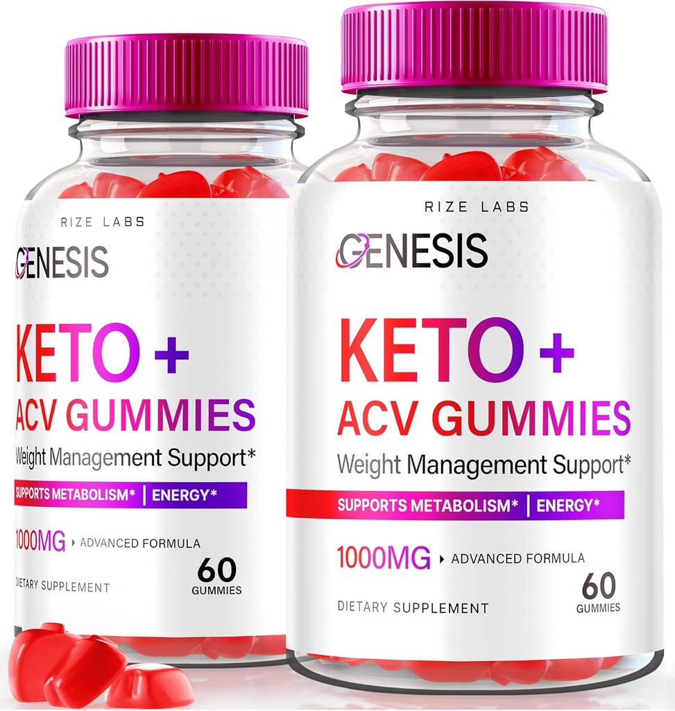 Laboratuvarları - Genesis Keto +ACV Gummies, Gelişmiş Kilo kaybı için Supplement, All Natural Extreme 2000 mg Gummies (120 Gummies)
