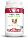 Vega Protein ve Yeşiller, Salted Caramel, Vegan Protein Toz, 20g Plant Temel Protein, Low Carb, Keto, Süt Free, Gluten Free, Non GMO, Pea Protein for Women and Men, 1.7 Pounds (25 hizmet)
