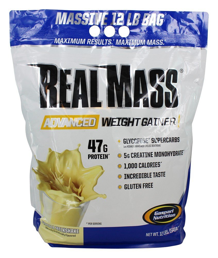 Gazpari Beslenme Gerçek Kitle: Gelişmiş Kilo Verme, Protein ve Kompleks Carb Mixer, 50g Protein, 16g EAAs, Gluten-Free, 12 lbs (Vanilla Milkshake)