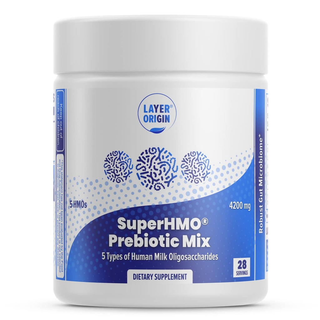 Katman Origin SuperHMO Prebiyotik Mix with 5-HMO Prebiyotik Fiber for Gut, Digestion, Brain Health - Toz, 28 Hizmet