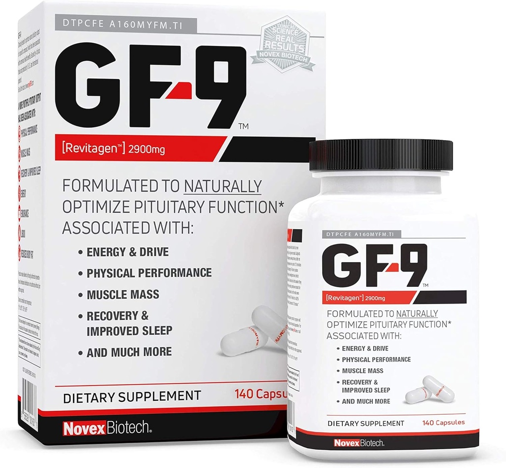 GF-9 – 140 Kont - Erkekler için Supplements - Erkek Supplements - Enerjiyi Destekleyen Eleştirel Peptide, Sürücü, Fiziksel Performans ve Daha Fazlası