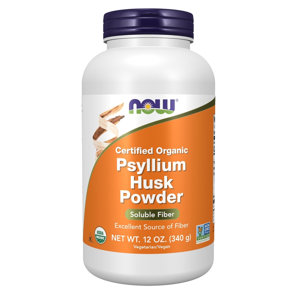 Şimdi Gıdalar Tamamlar, Psyllium Husk Toz, sertifikalı Organik, Non-GMO Projesi Doğrulanmış, ► Fiber, 12Ounce
