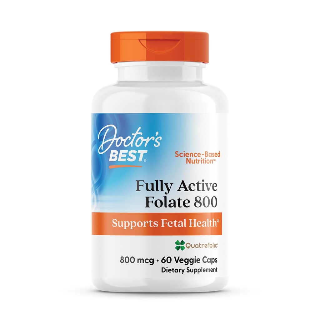 Doktorlar Quatrefolic, Supports Fetal Health, Non-GMO, Gluten Free, Vegan 60 Veggie Caps