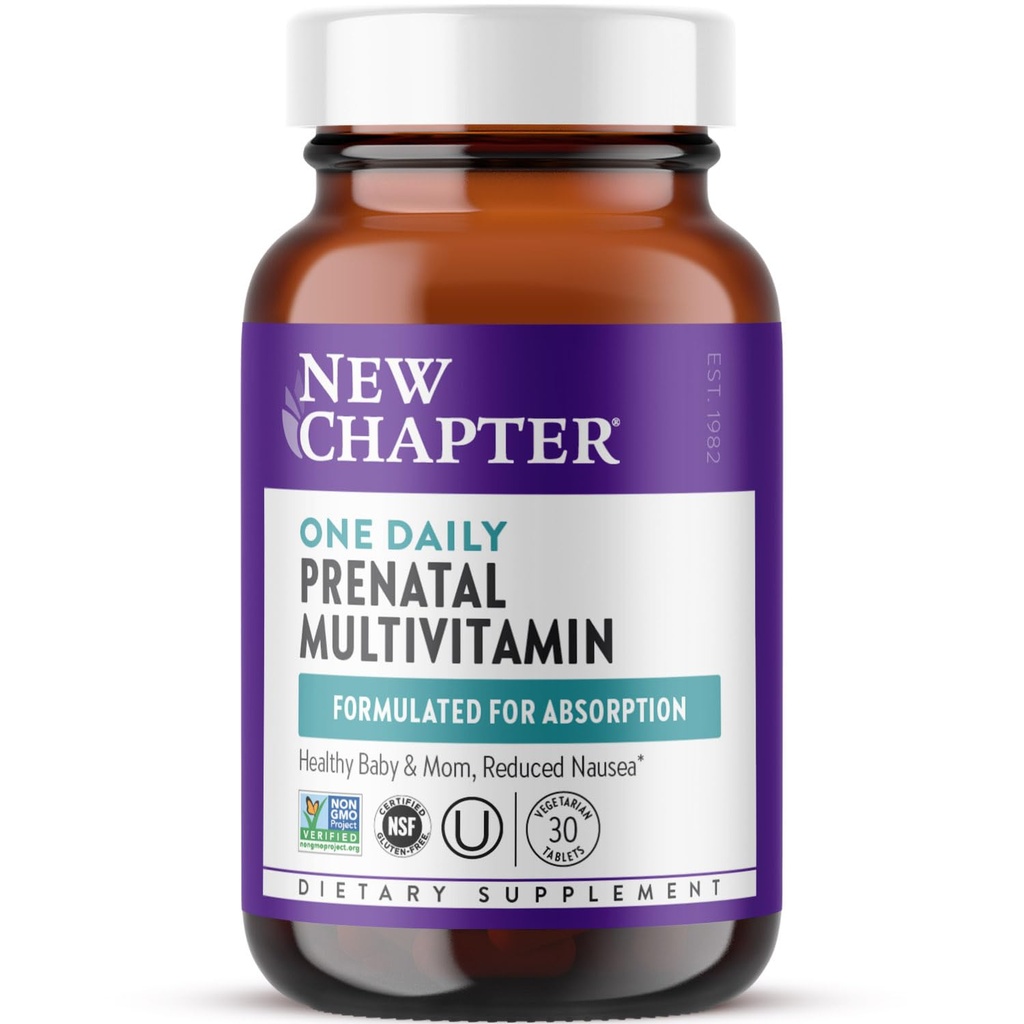Yeni Bölüm Prenatal Vitaminler, Bir Günlük Prenatal Multivitamin with Metilfolate + Sağlıklı Anne & Bebek, Gluten Free & Non-GMO, 30
