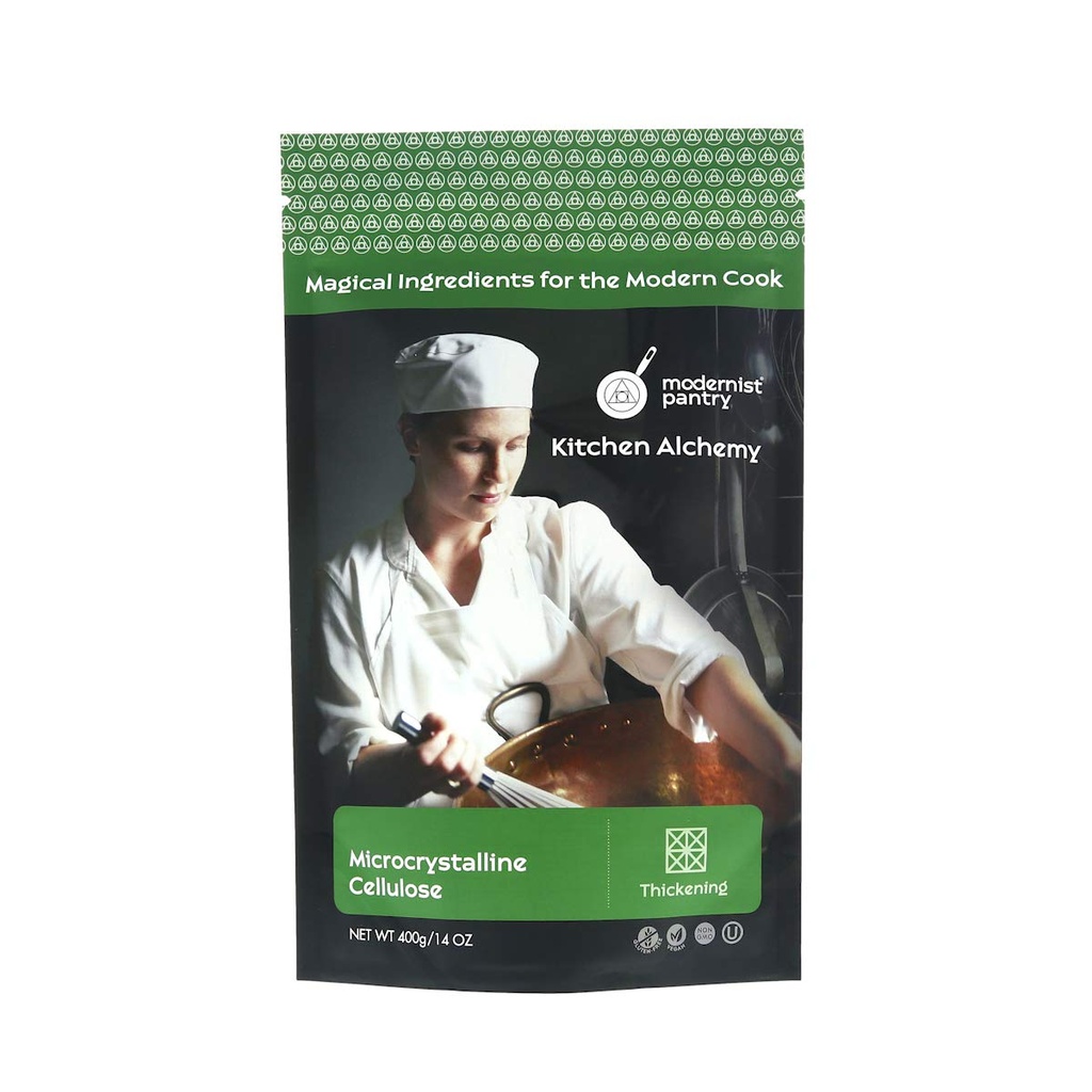 Saf Mikrokristal Hücre (MCC) Toz ⊘ Non-GMO Gluten-Free Vegan OU Kosher Sertifikalı - 400g/14oz