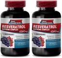 Resveratrol Yüksek 1200 mg En Güçlü Plus 1200 Red Wine Supplements, resveratrol Supplement red Wine, resveratrol antioksidan, kırmızı Wine Grape Seed 2 Şişes, kırmızı Wine Resveratrol
