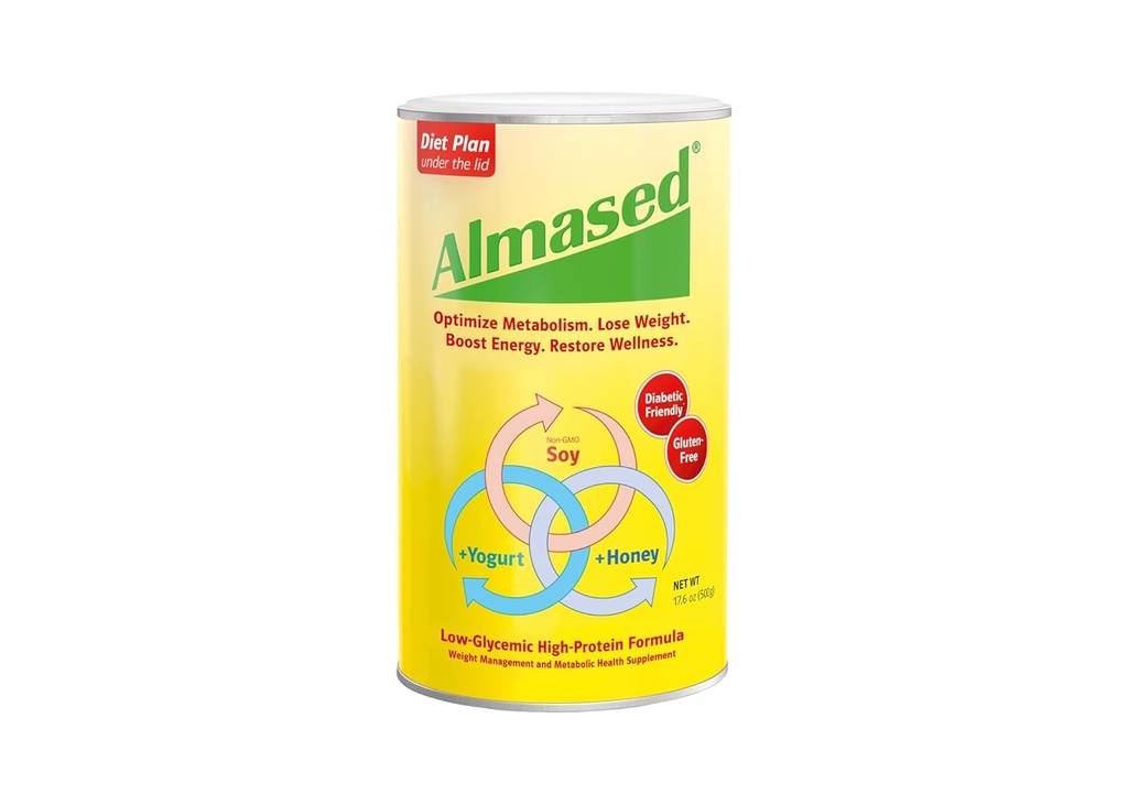 Almased Meal Change Shake - Low-Glycemic High Plant Base Protein Toz- Beslenmesel Kilo Sağlığı Desteği Tamam - Orijinal Flavor - 17.6 oz (Pazar 3)