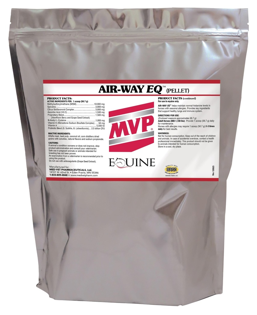 MVP Air-Way EQ (5lb) Atlarda Sağlıklı Lung Fonksiyonlar ve Mevsimsel Alerji Desteği Destek