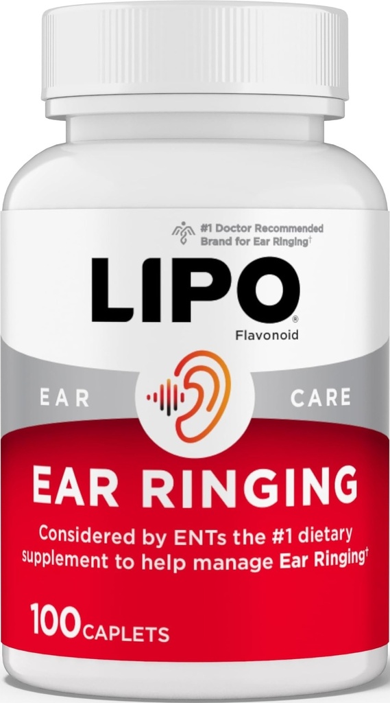 Lipo-Flavonoid Plus Tinnitus Relief - Doktor- Ringing Ears için Tavsiye - Klinik olarak Proven Limon Bioflavono Kompleks ile C, B1, B2, B6, B12, &ol - 100 Caplets