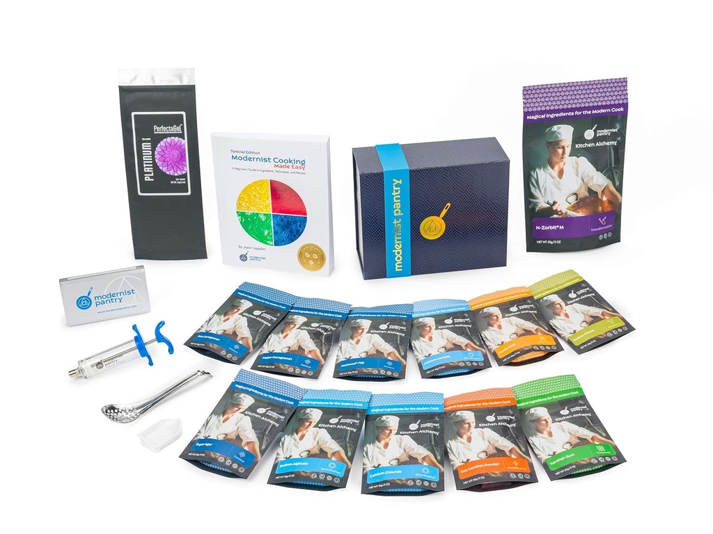 PREMIUM Moleküler Gastronomi "Made Easy" Start Kit ⊘ Non-GMO Gluten-Free OU Kosher Sertifikalı Malzemeler
