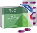 Seyahatçiler için sağlık desteği | Dur ve Diarrhea, Bloating, Gas |Boost Immune System |Probiyotikler & Essential Vitaminler |Fast-Acting | 10 Vegan Caps