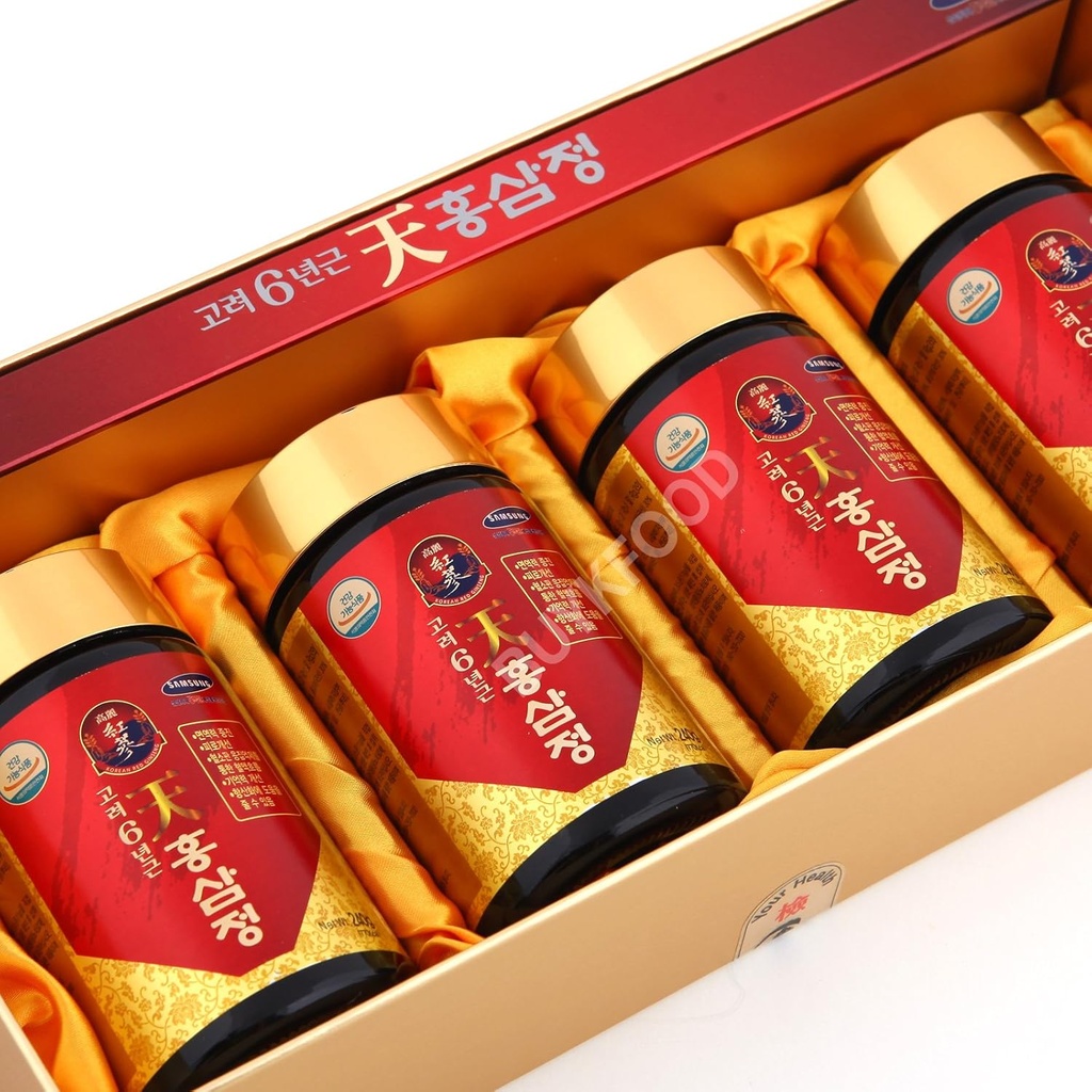 Koreli 6 yıllık Kök Red BTC Altını, 240g(8.5oz) X 4ea, Saponin, Panax