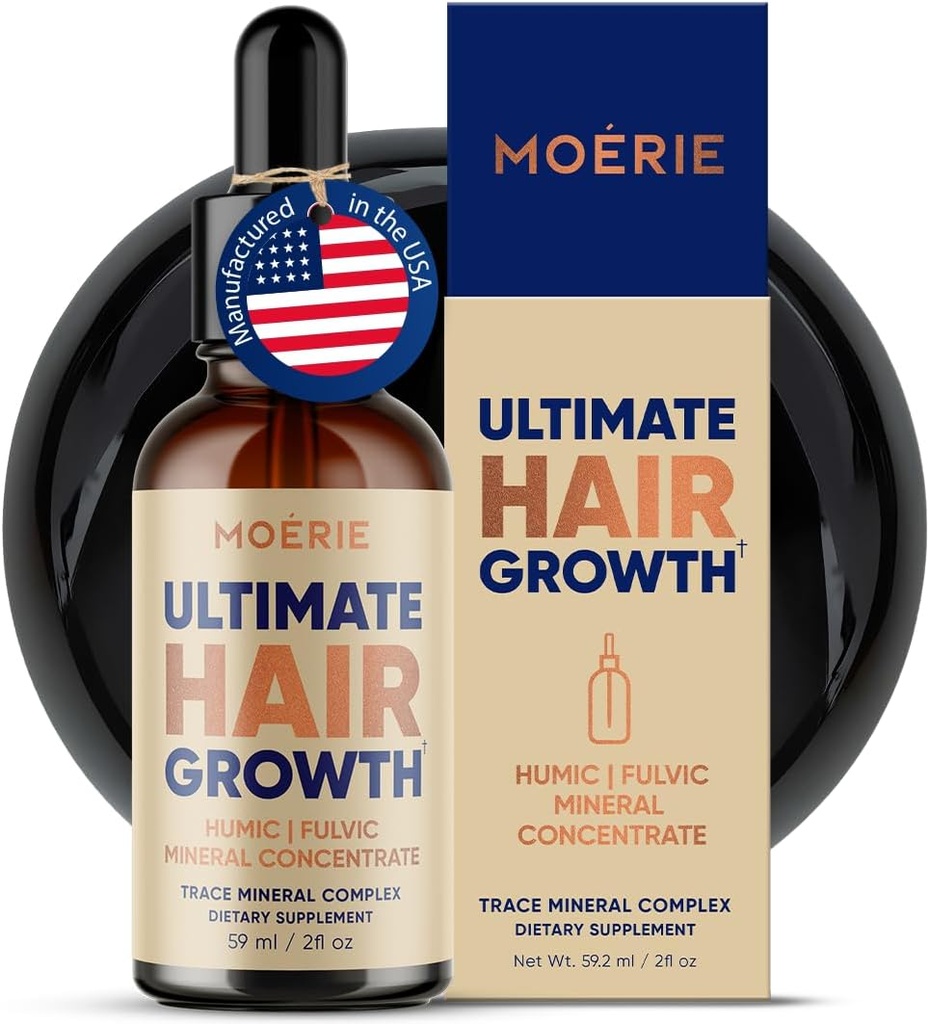 Moerie Fulvic Acid & Humic Acid Trace Mineralleri - 77 Trace Mineralleri, 18 Amino asitler, 5 Vitamin - Fulvic Humic Mineral Soz - Sıvı Mineraller Tamamlar - 2fl oz
