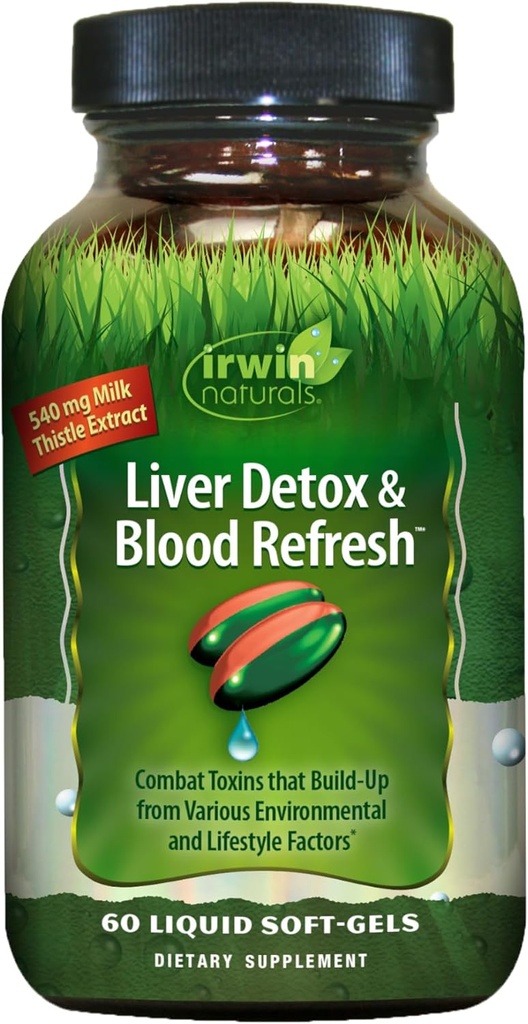 Irwin Naturals Liver Detox & Blood Yeni - 60 Sıvı Softgels - Liver & Antioksi Support