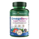 Saf Ürünler OmegaBerry Fish Oil w/Vitamin D3 + Organik Acai Super Formula - 1875 mg of Tempd, Molecularly Distilled, Ultra Pure Omega-3s 1080 mg EPA + 720mg DHA + 120 mg DPA - 90 Count DHA + 120 mg DPA - 90 Count