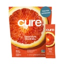 Cure Hydration | Plant-Based Electrolyte Drink Mix | Nodrew Sugar | FSA-HSA | Dehidrasyon Yardımı Tuvalet Su ile Yapıldı | Non-GMO | Vegan | Pouch of 14 Packets - Blood Orange