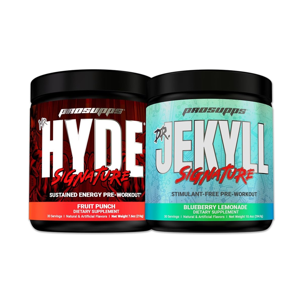 PROSUPPS Mr. Hyde Signature Fruit Punch and Dr. Jekyll Signature Blueberry Lemonade Bundle