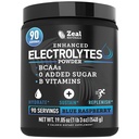 Zeal Naturals Electrolyte Toz Kurtarma İçgörü (90 Hizmetler | Blue Raspberry) w 0 Sugar +BCAAs +B-Vitamins Electrolyte Supplement w Pids çinko & Magnezyum for Hydration - Keto Electrolytes