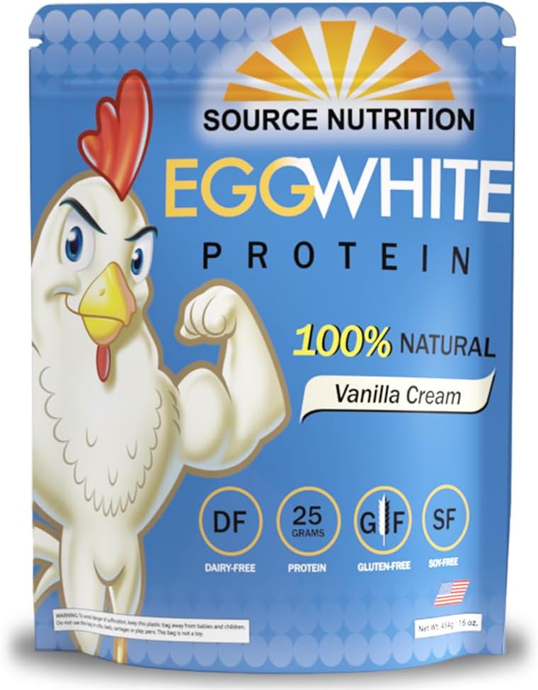 TradeKing 1 lb Egg White Protein Toz Kaynak Beslenmesi - 25 Grams Protein, Lean Muscle, Dairy Free - Vanilla Cream
