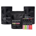 Spor Araştırmaları L-Glutamine (1.1 lbs), Sugar-Free Natural Flavored Hydrate Electrolytes 16x Çeşitli Paketler ve Kretine Monohidrat (1.1 lbs)