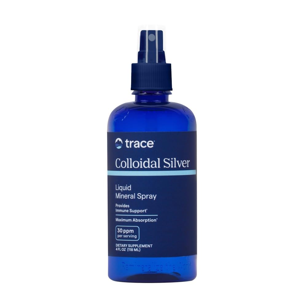 Trace Minerals Colloidal Silver Mix - Daily Mineral Supplement to Aid Etkili Abhidrasyon - Destekler Immune, Skeletal & Sleep Health - Super Oksijenated Supplement - 4 fl oz (Haklı 118 Hizmet)