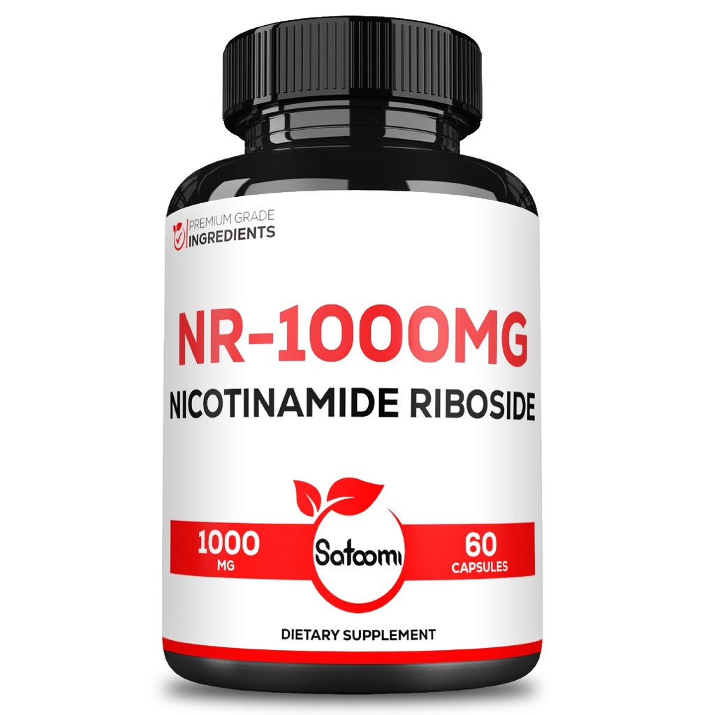 Satoomi NAD Nicotinamid Riboside - NR 1000 mg Supplement - 30 Gün Boyunca 60 Kont