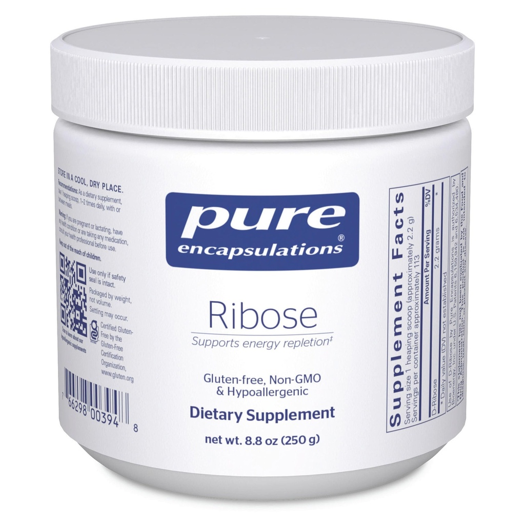 Saf Encapsulations Ribose | Hipoallergenic Supplement with Rapid Energy Repletion for Intense Egzersiz | 8.8 Ounces