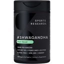 Sports Research® Ashwagandha Softgels with Coconut MCT Oil - Natural Ayurvedic Adaptogen Made with Shoden® Ashwa for Relaxation, Calm & Sleep Support - Gluten Free & Vegan Friendly - 120 Count