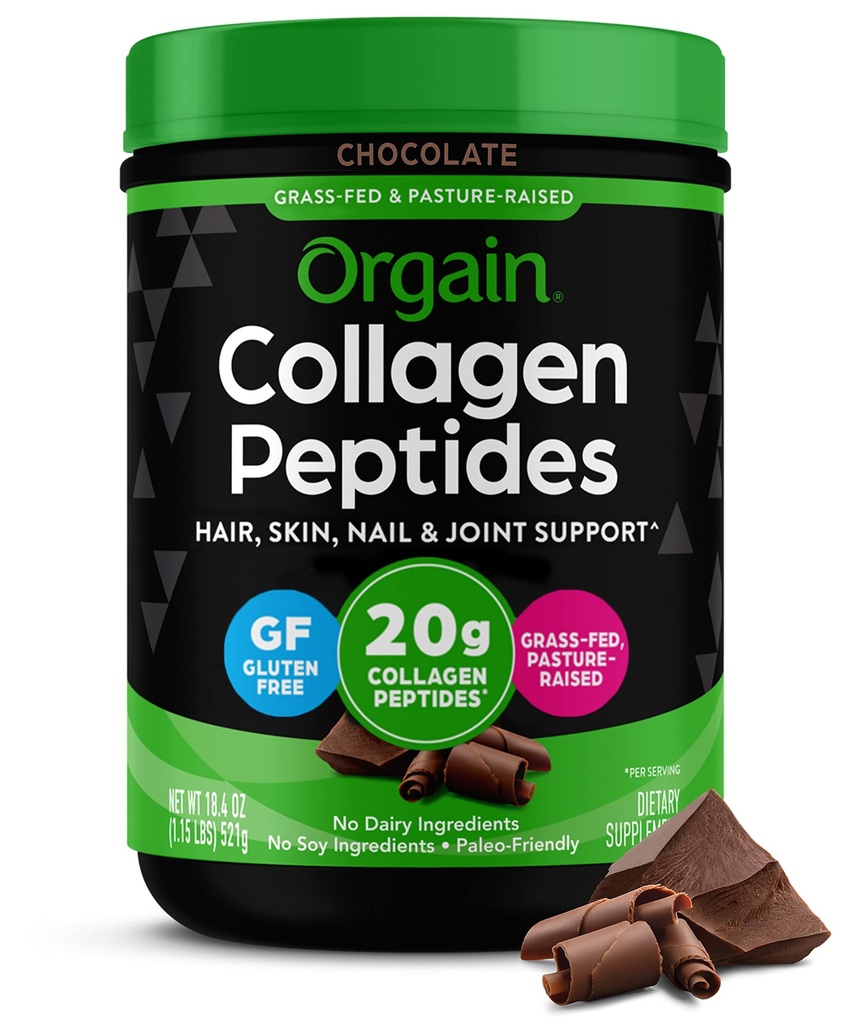 Ya da Kadınlar ve Erkekler için Kolajn Hydro Tozu, Çikolata, 20g Grass Fed Collagen - Saç, Skin, Nail ve Ortak Destek Tamam, Paleo & Keto, Non-GMO, Tip I ve III, 1lb