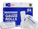Gauze Rolls 24 - Premium Quality Lint ve Latex-Free 4 inç x 4.1 Yards Etkili Yara Bakımı ve Rahatlama için Tasarlanmış Bandages - Bir Mummy olarak kullanılmak için ideal