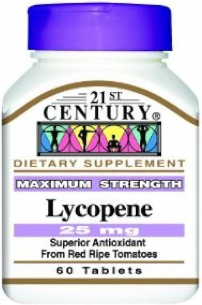 LYCOPENE , maksimum Güçlü, 25 mg, TRIPLE VALUE PACK (3X 60 TABLETS) 21. Yüzyıl Health Care Care